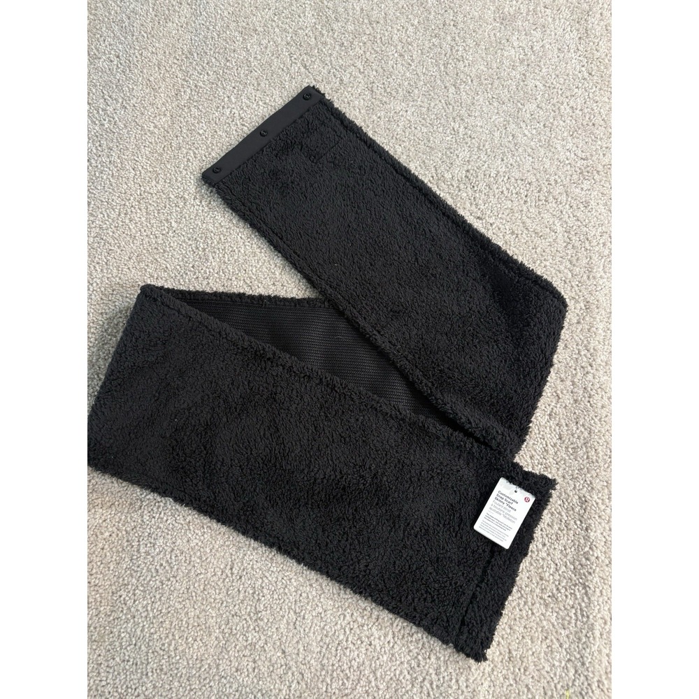 NWT Lululemon Customizable Snap Scarf Skinny Fleece Black Reversible One Size OS